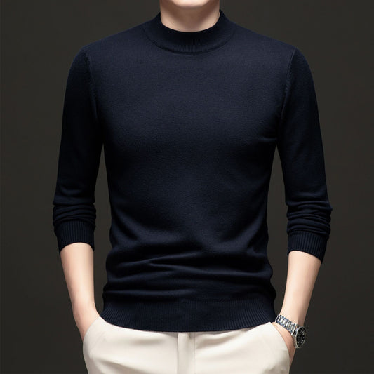 Thick Warm Sweater Half Turtleneck Simple All-matching Base - Enfance-Heureuse