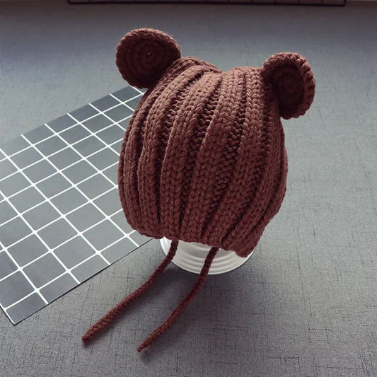 Baby Children's Ear Protection Wool Hat Korean Version 1 Boy Hat New Style 2 Girl Hat - Enfance-Heureuse