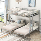 Full Over Twin Twin Size Bunk Bed With Built-in Shelf - Enfance-Heureuse