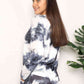 Shiny Tie-Dye Round Neck Top and Shorts Lounge Set - Enfance-Heureuse