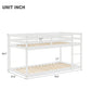 Twin Over Twin Floor Bunk Bed, White - Enfance-Heureuse