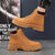 Mens Winter Boots Chunky Mid Heel Shoes Fashion Ankle Boots - Enfance-Heureuse