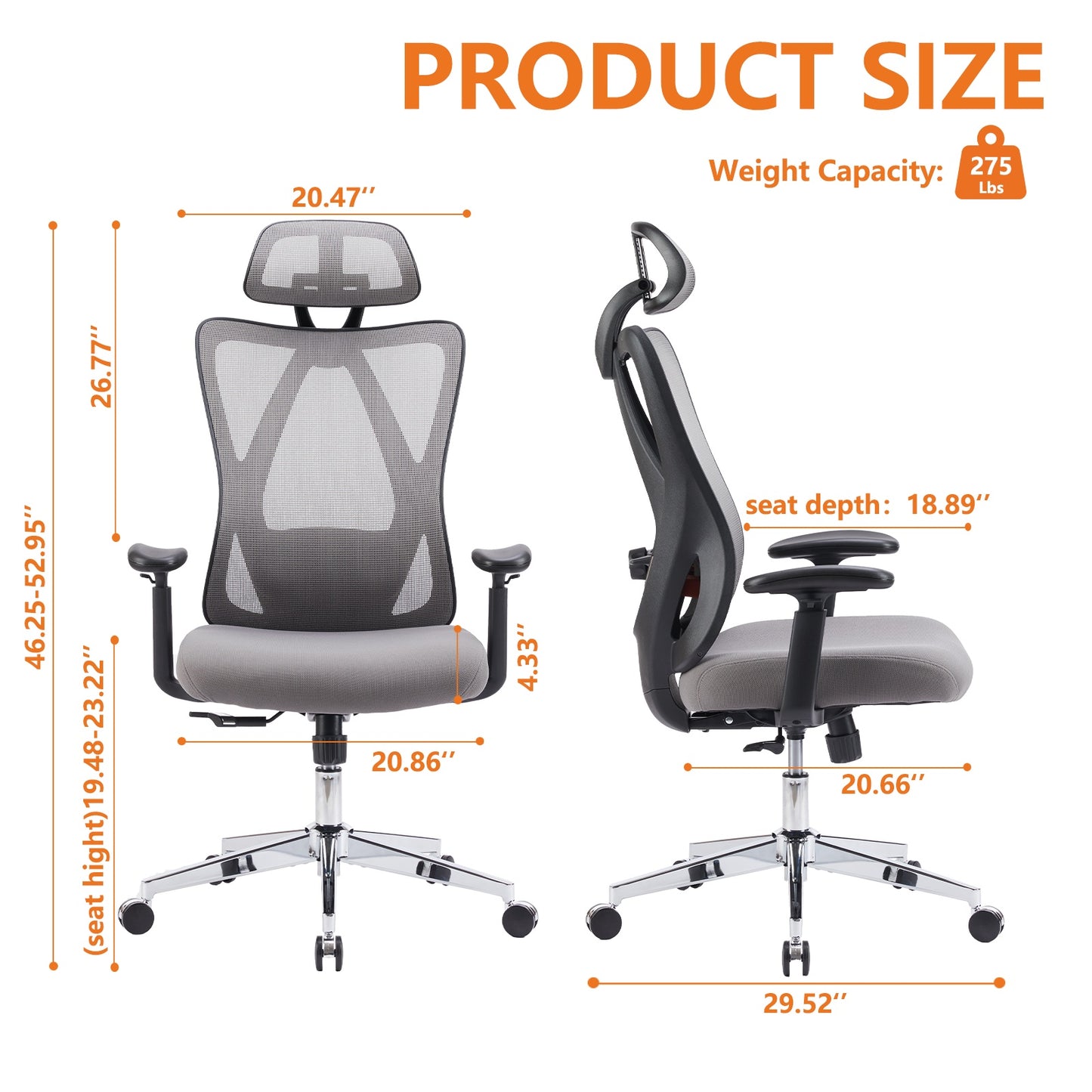 Chaise de bureau ergonomique