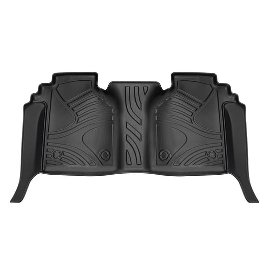 All Weather Floor Mats For Chevy Silverado GMC Sierra 1500 2019-2025, 2020-2025 SLV SRA 2500 3500 HD Crew Cab, With Rear Under-Seat Storage - Enfance-Heureuse