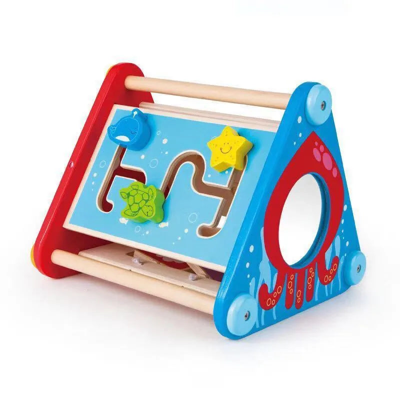 Caja de juego triangular de iluminación, juguetes educativos para edades tempranas