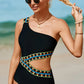 Cutout Single Shoulder One-Piece Swimwear - Enfance-Heureuse