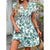 Women's V-neck Printed Waist-controlled Slimming Dress - Enfance-Heureuse