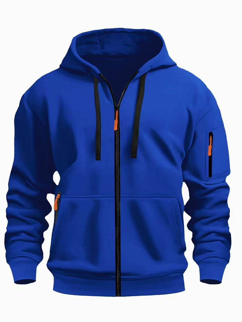 Zipper Hooded Sweatshirt Men's Sports Casual Cardigan Coat