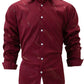 Men's Full Size Button Up Long Sleeve Shirt Plus Size - Enfance-Heureuse
