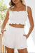 Ruffled Square Neck Cami and Shorts Set - Enfance-Heureuse