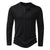Mens Clothing Long Sleeve T-shirt Fashion Button Henry Collar Tops - Enfance-Heureuse