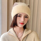 Cat Ears Woolen Knitted Hat Women's Spring And Autumn Winter Korean Style
