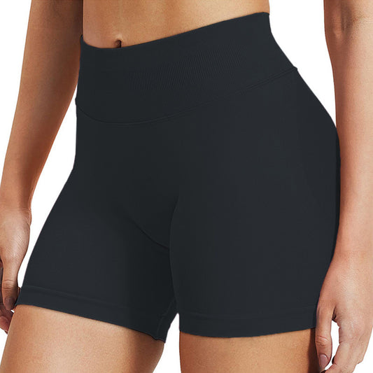 Women's Solid High Waist Sports Shorts, Breathable And Comfortable Tight Shorts With High Elasticity, Fitness Shorts, Women's Sportswear Worn Indoors And Outdoors - Enfance-Heureuse
