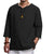 Loose Casual V-neck Top Cotton And Linen Long Sleeve Pullover Shirt Mens Clothing - Enfance-Heureuse